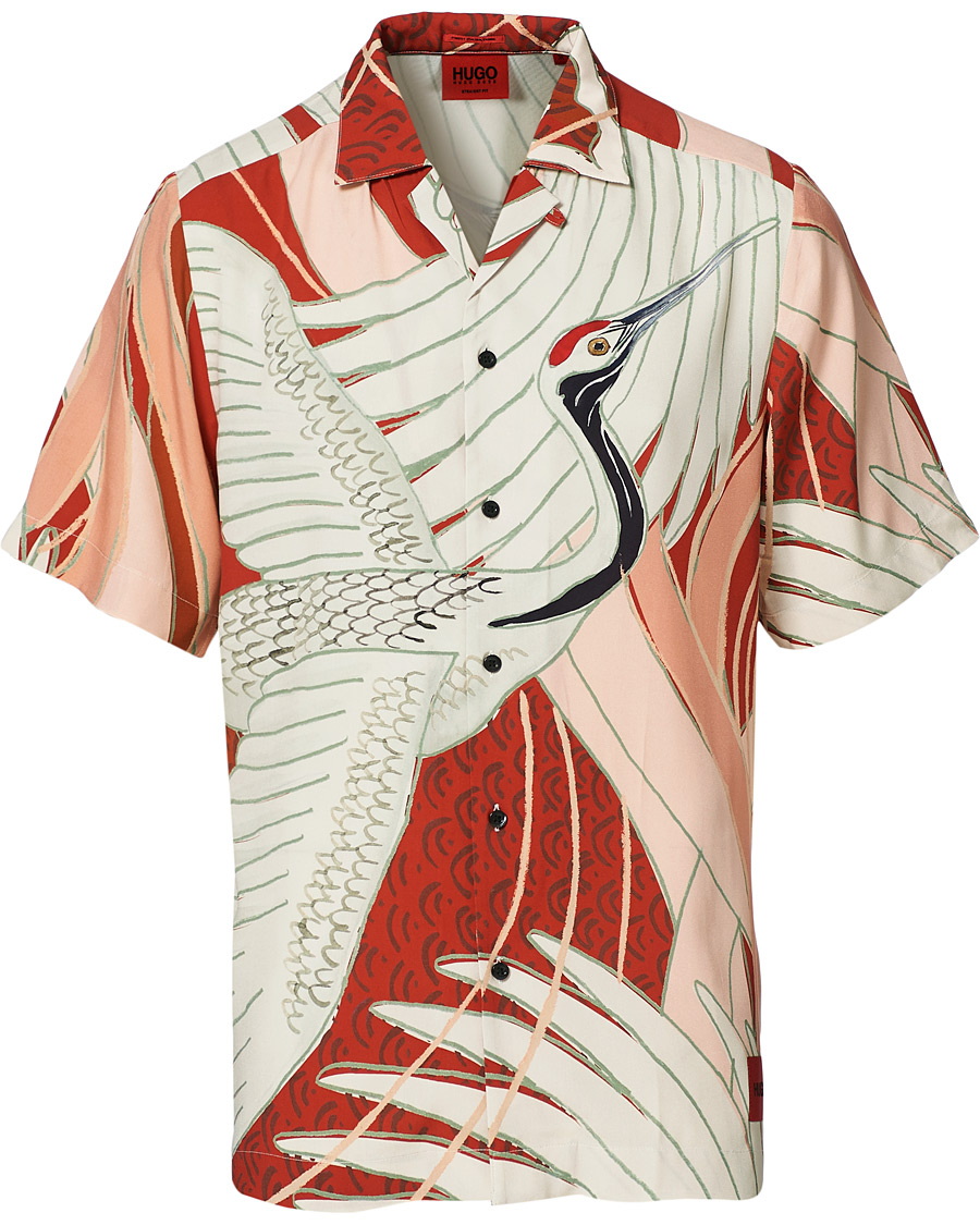 Herre | Skjorter | HUGO | Efab Printed Camp Collar Short Sleeve Shirt Multi
