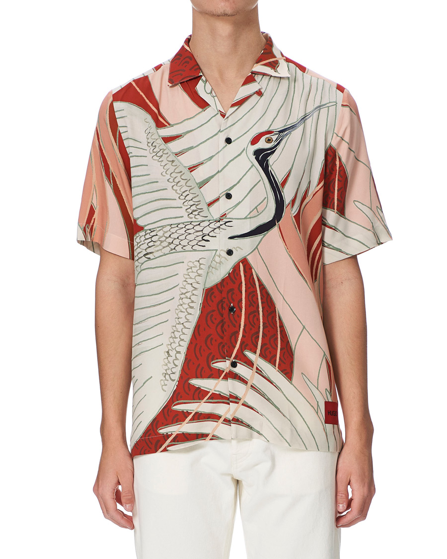 Herre | Skjorter | HUGO | Efab Printed Camp Collar Short Sleeve Shirt Multi