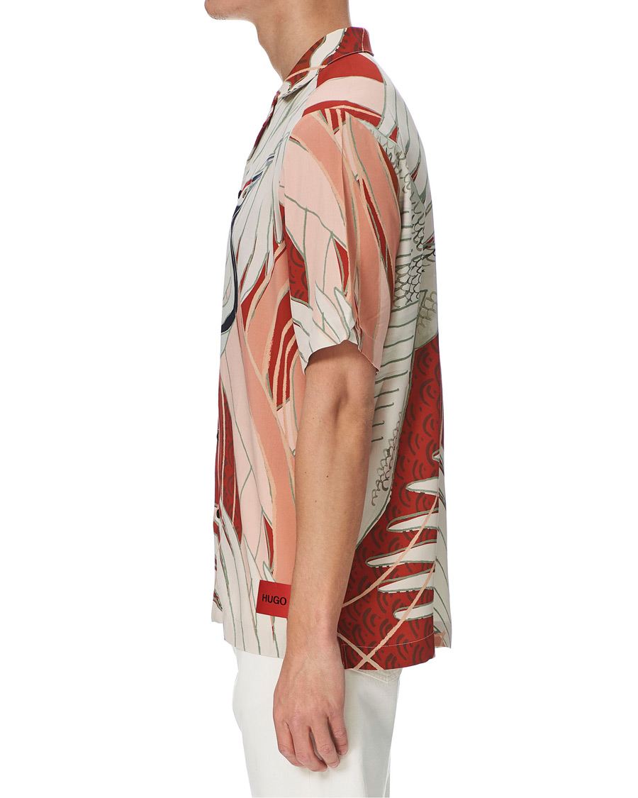 Herre | Skjorter | HUGO | Efab Printed Camp Collar Short Sleeve Shirt Multi