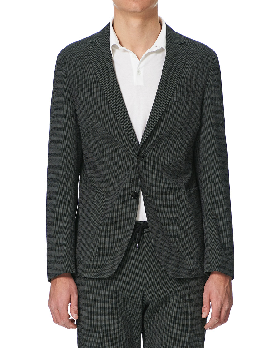Herre | Blazere & jakker | BOSS BLACK | BOSS Nolvay Seersucker Patch Pocket Blazer Dark Green