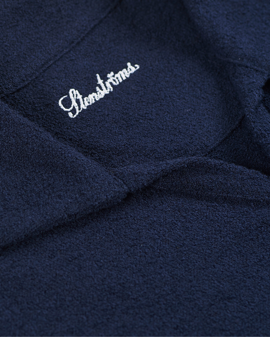 Herre | Polotrøjer | Stenströms | Bouclé Polo Shirt Navy