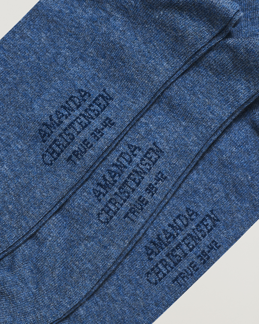 Herre | Business & Beyond | Amanda Christensen | 3-Pack True Cotton Socks Denim Blue