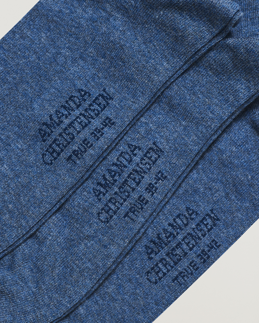 Herre | Afdelinger | Amanda Christensen | 3-Pack True Cotton Socks Denim Blue