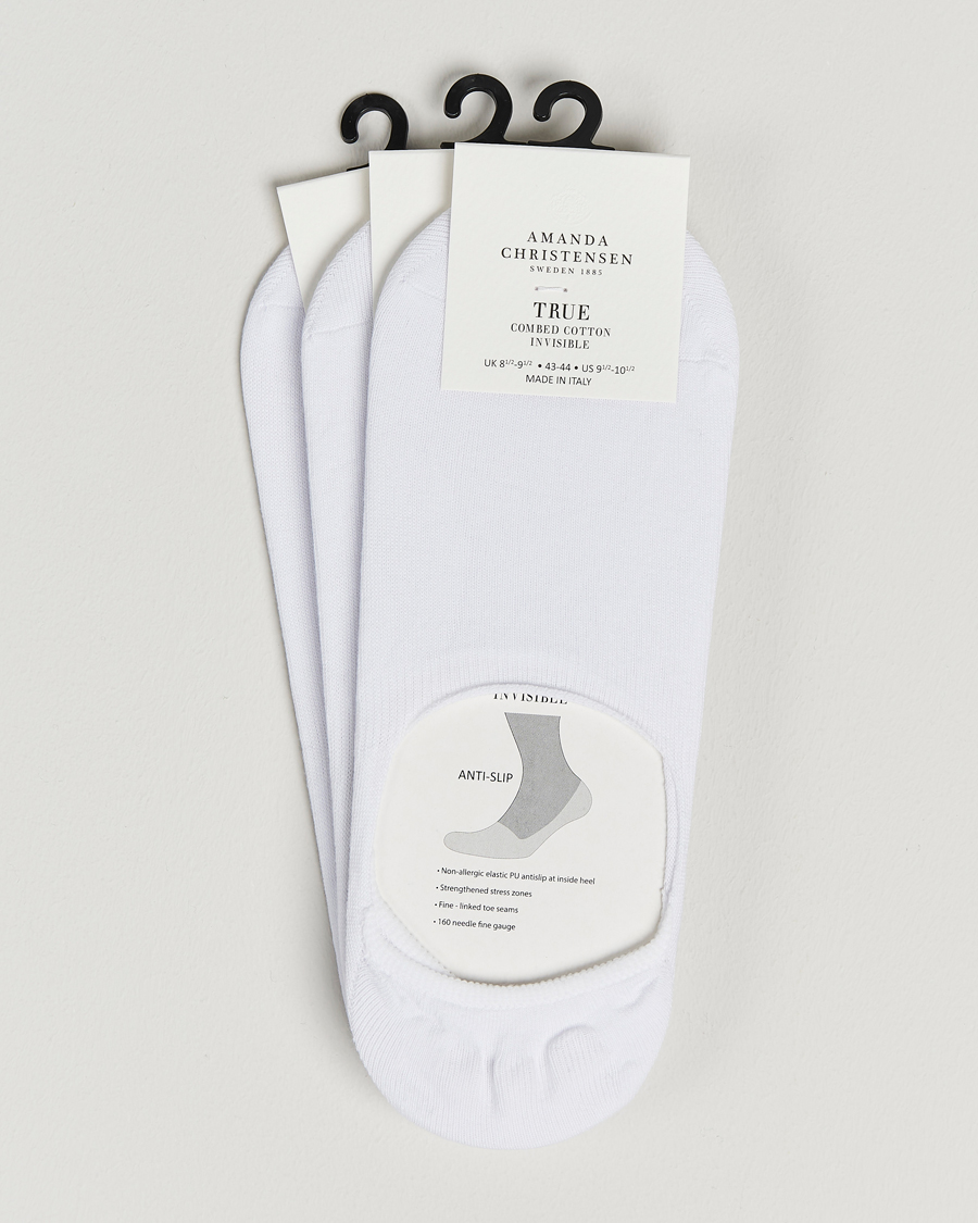Herre | Undertøj | Amanda Christensen | 3-Pack True Cotton Invisible Socks White