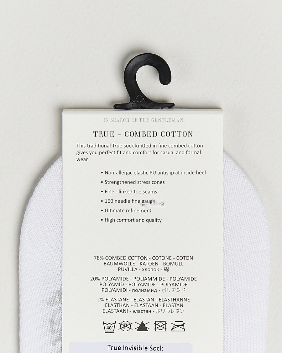 Herre | Tøj | Amanda Christensen | 3-Pack True Cotton Invisible Socks White