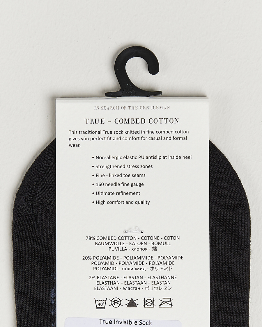 Herre | Undertøj | Amanda Christensen | 3-Pack True Cotton Invisible Socks Black