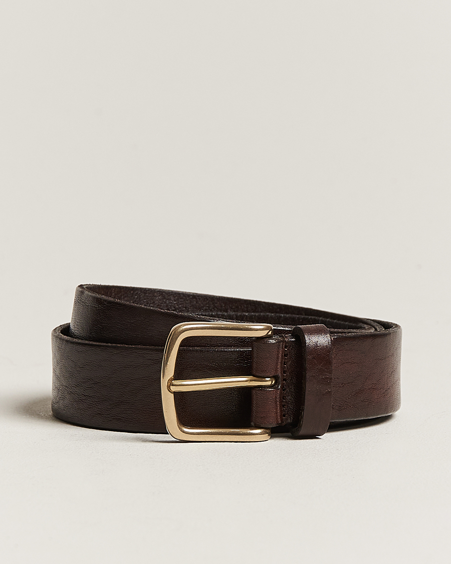 Herre |  | Anderson\'s | Leather Belt 3 cm Dark Brown