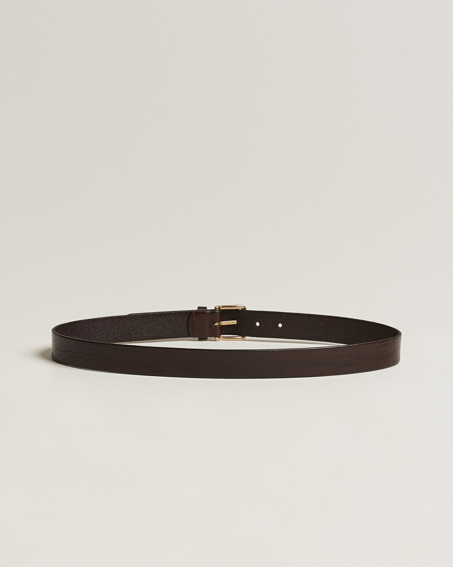 Herre | Tilbehør | Anderson's | Leather Belt 3 cm Dark Brown