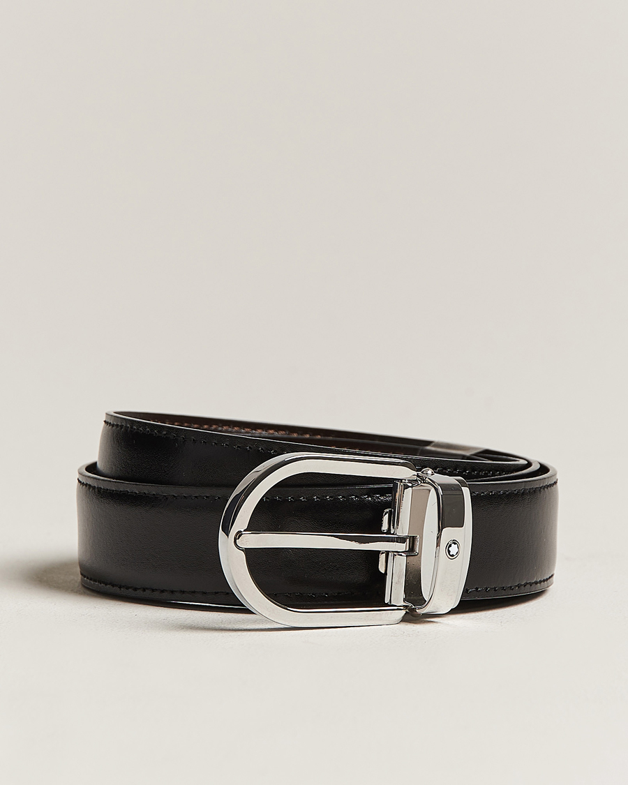 Herre | Bælter | Montblanc | Reversible Horseshoe Buckle 30mm Belt Black/Brown