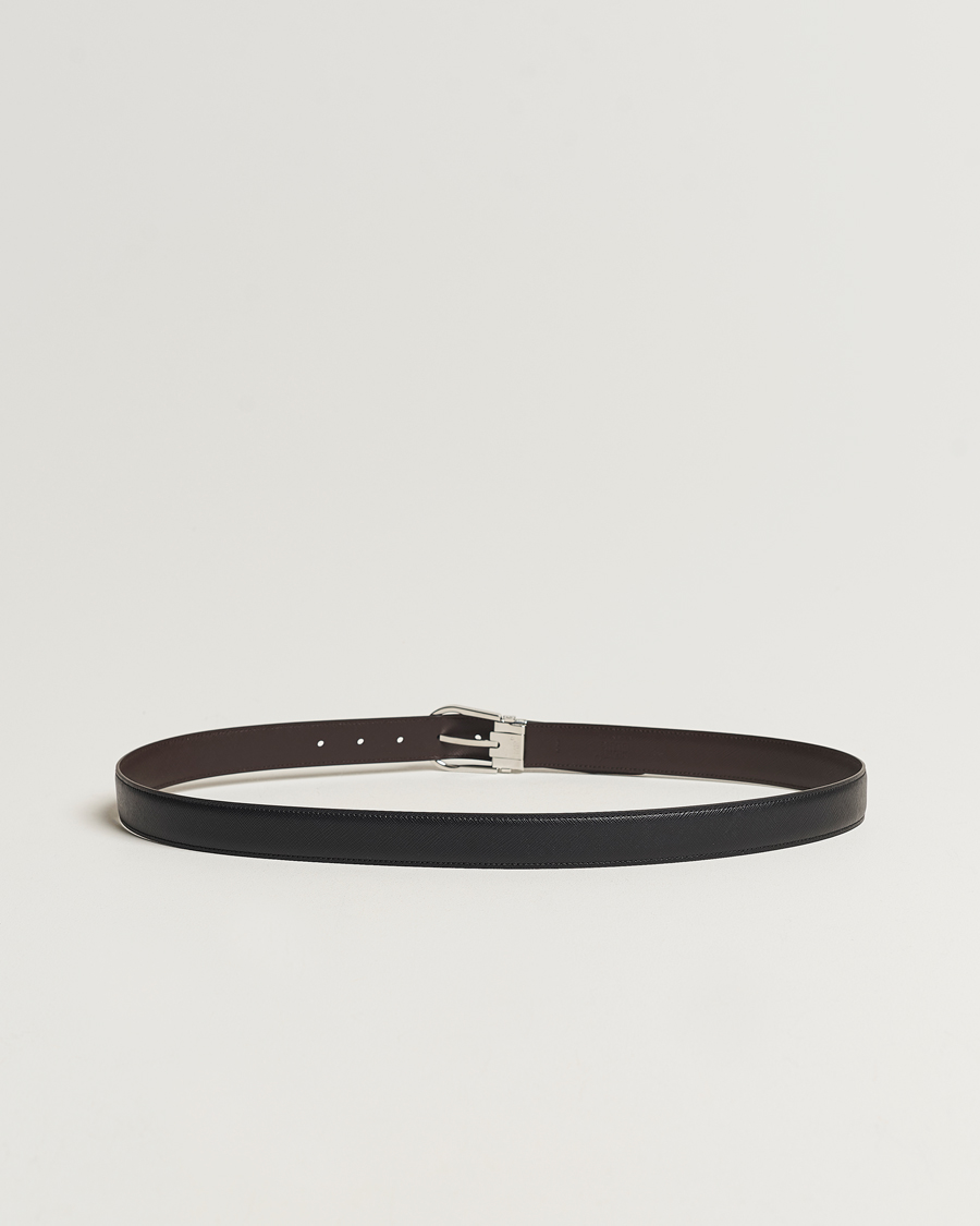 Herre | Montblanc Reversible Saffiano Leather 30mm Belt Black/Brown | Montblanc | Reversible Saffiano Leather 30mm Belt Black/Brown