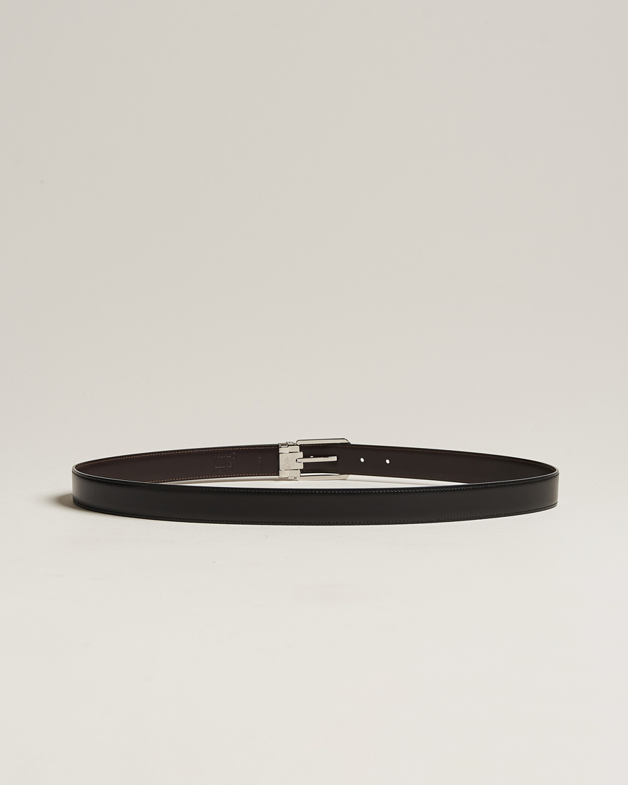 Herre | Montblanc Reversible Rectangular Buckle 30mm Belt Black/Brown | Montblanc | Reversible Rectangular Buckle 30mm Belt Black/Brown