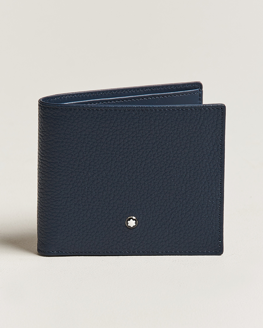 Herre | Montblanc Meisterstück Soft Grain Wallet 6cc Blue | Montblanc | Meisterstück Soft Grain Wallet 6cc Blue