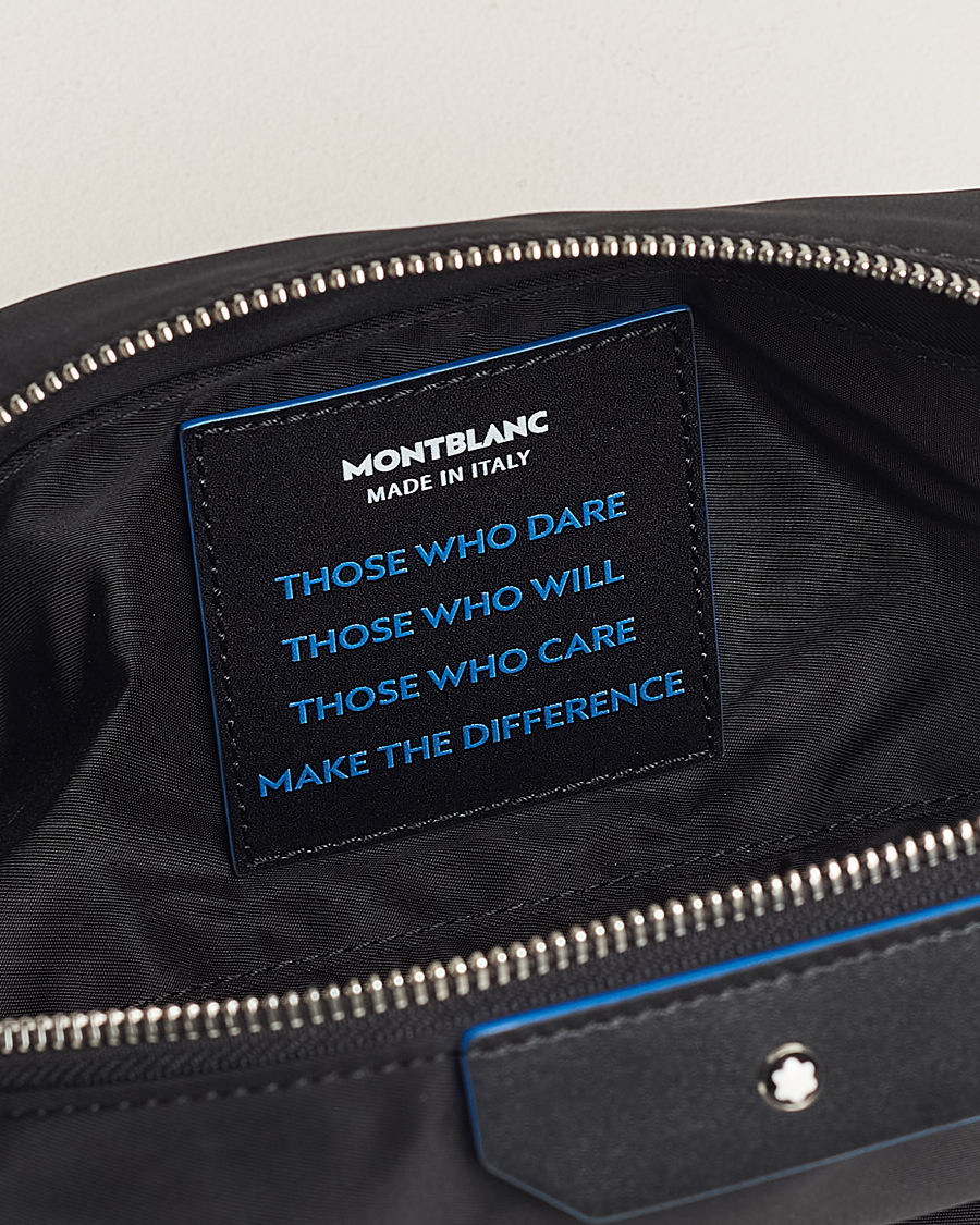 Herre | Montblanc Blue Spirit Case Medium Wash Bag Black/Blue | Montblanc | Blue Spirit Case Medium Wash Bag Black/Blue
