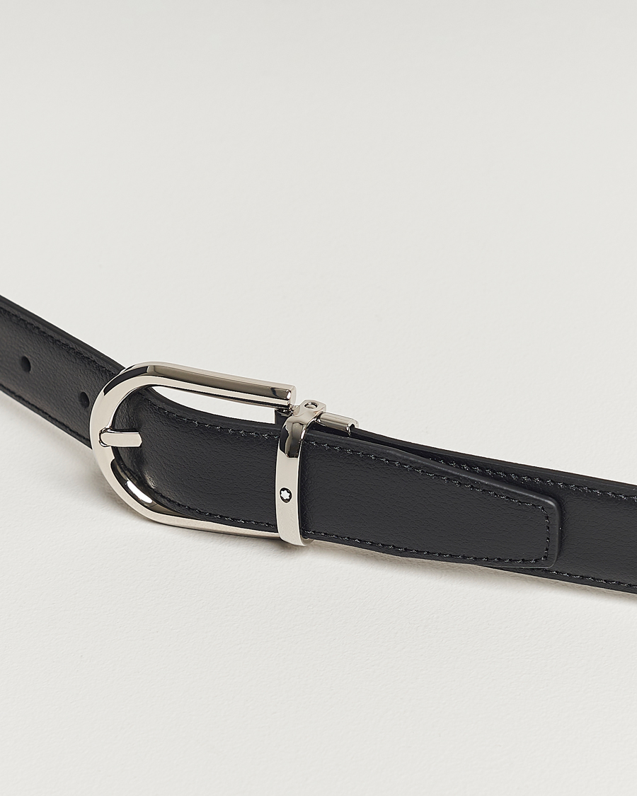 Herre | Bælter | Montblanc | Reversible Horseshoe Leather Belt 30mm Blue/Black Grain