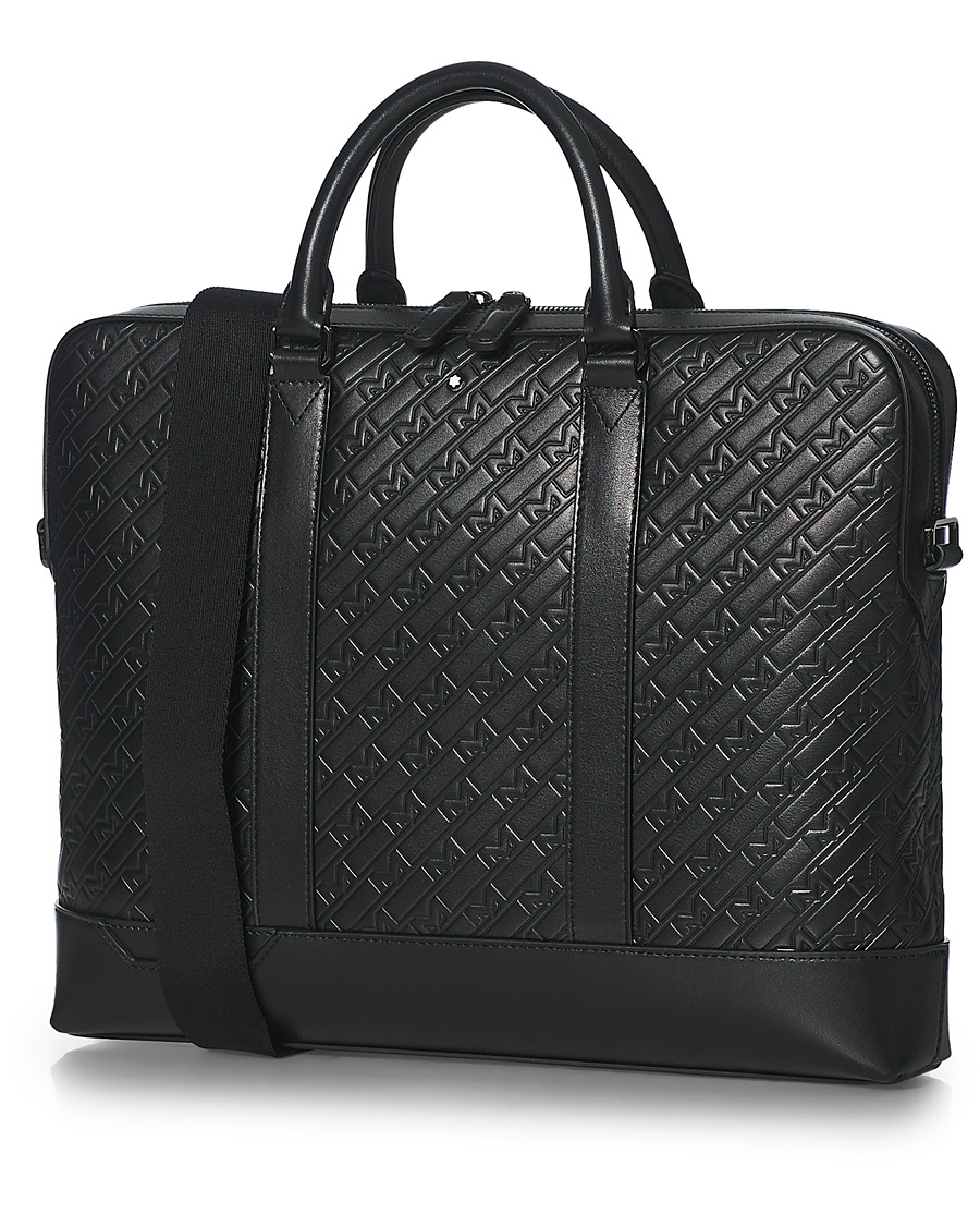 Herre | Montblanc M Gram Slim Document Case Black Leather | Montblanc | M Gram Slim Document Case Black Leather