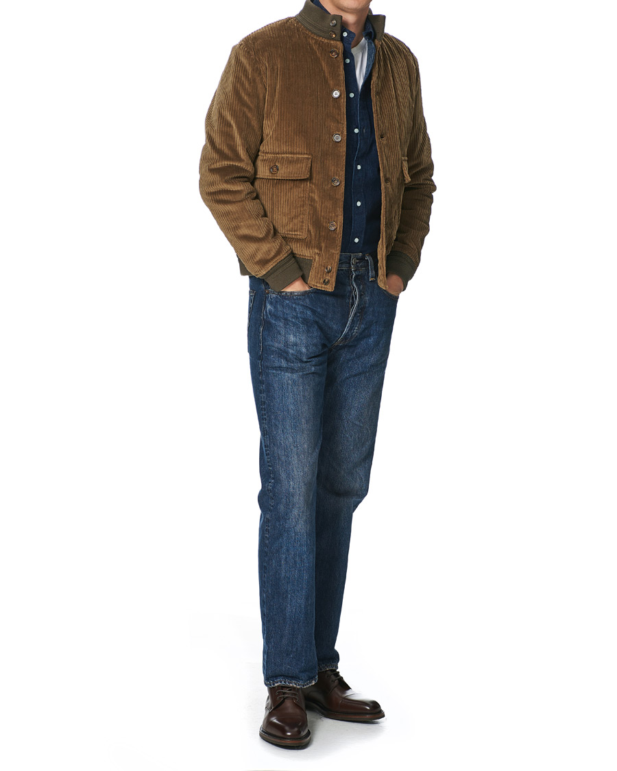 Herre | Skjorter | Gitman Vintage | Button Down Denim Shirt Dark Indigo