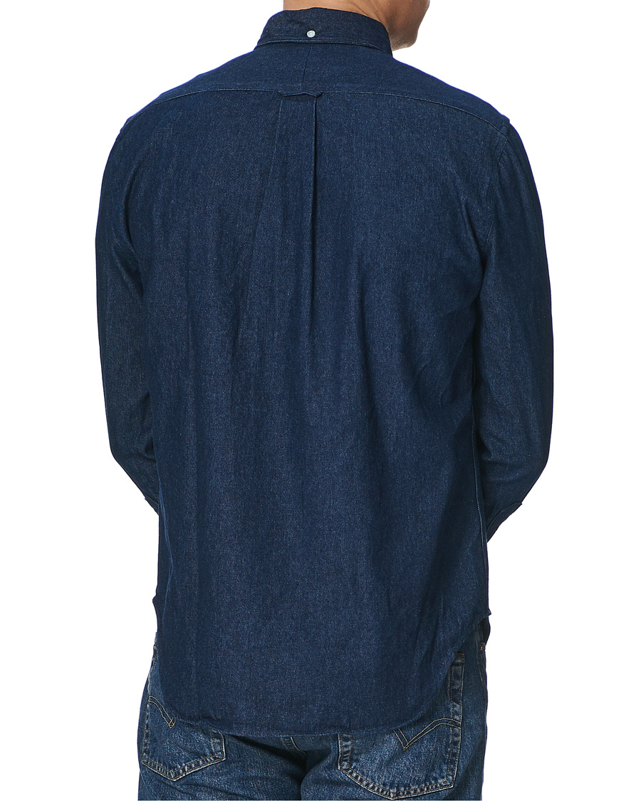 Herre | Skjorter | Gitman Vintage | Button Down Denim Shirt Dark Indigo