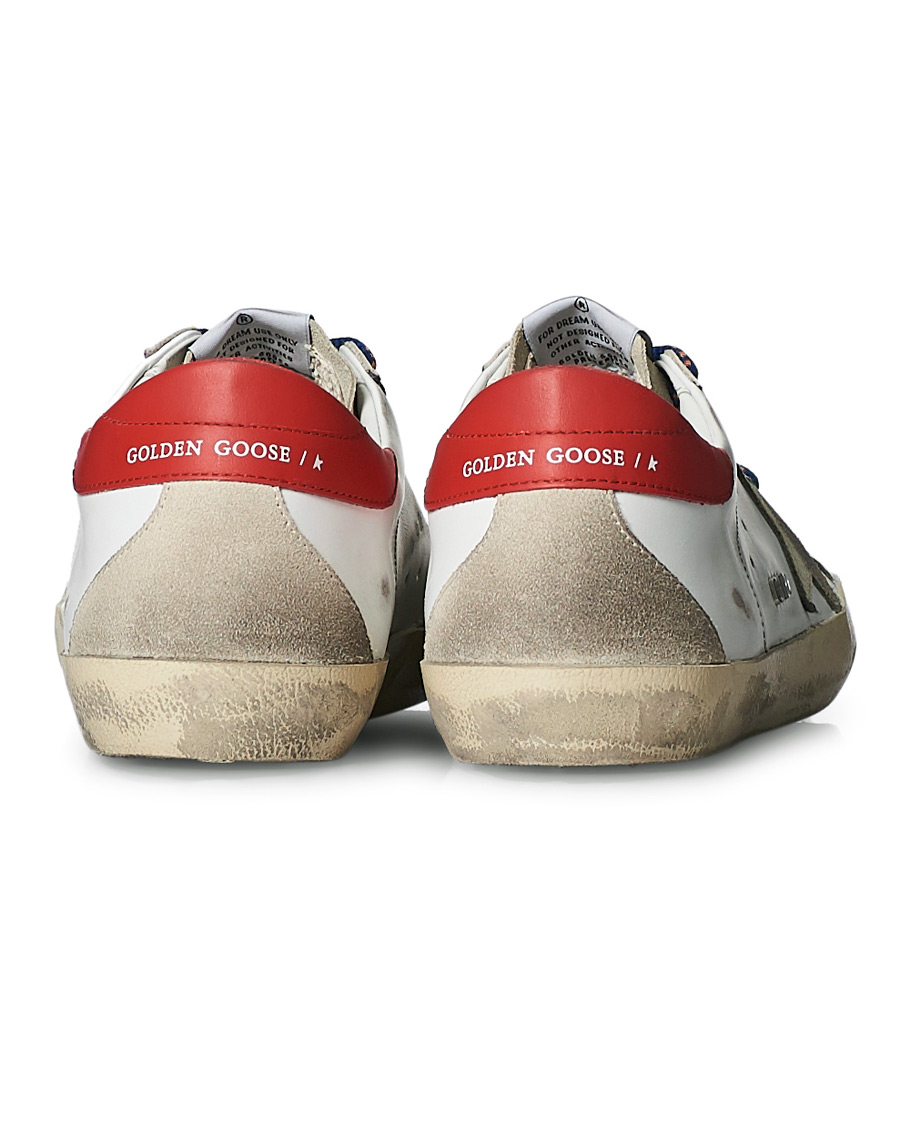 Herre | Golden Goose Deluxe Brand Super-Star Sneaker White/Red | Golden Goose | Deluxe Brand Super-Star Sneaker White/Red