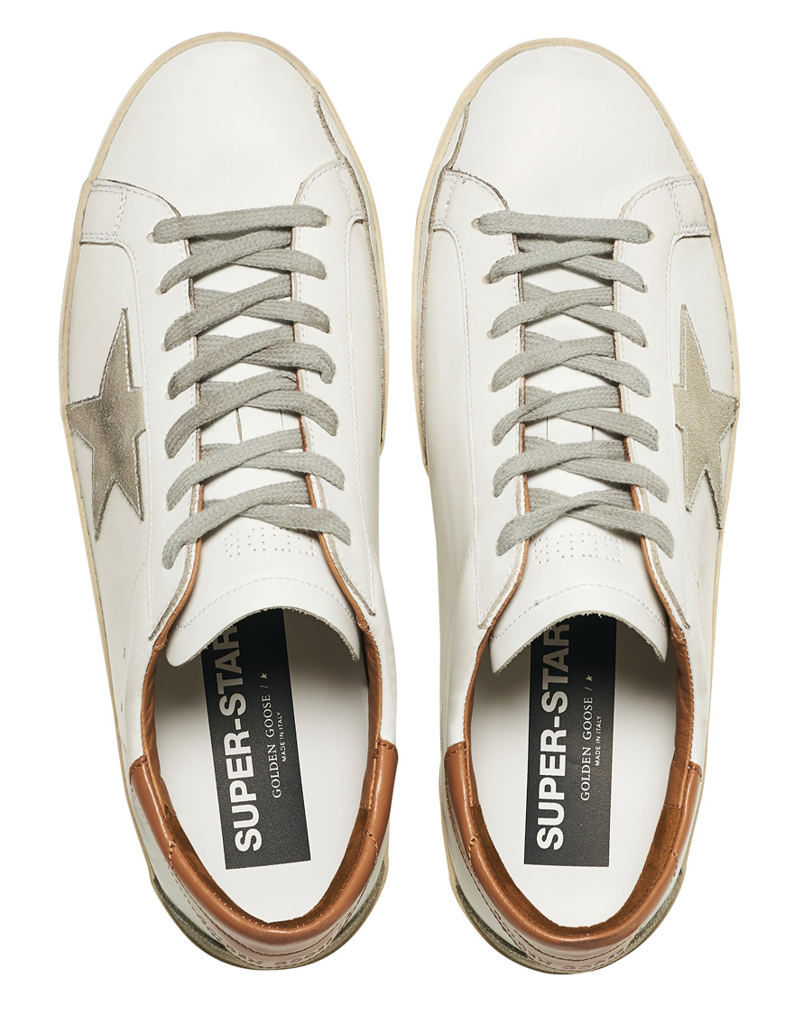 Herre | Golden Goose Deluxe Brand Super-Star Sneaker White/Sand | Golden Goose | Deluxe Brand Super-Star Sneaker White/Sand