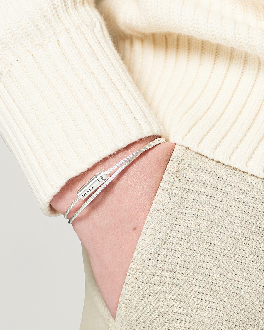 Herr |  | LE GRAMME | Double Cable Bracelet Sterling Silver 9g