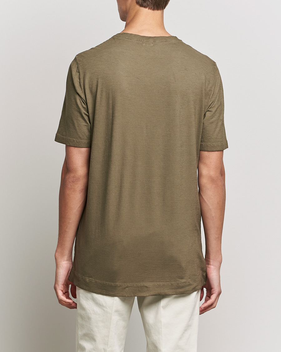 Herre | T-Shirts | Massimo Alba | Panarea Watercolor T-Shirt Military