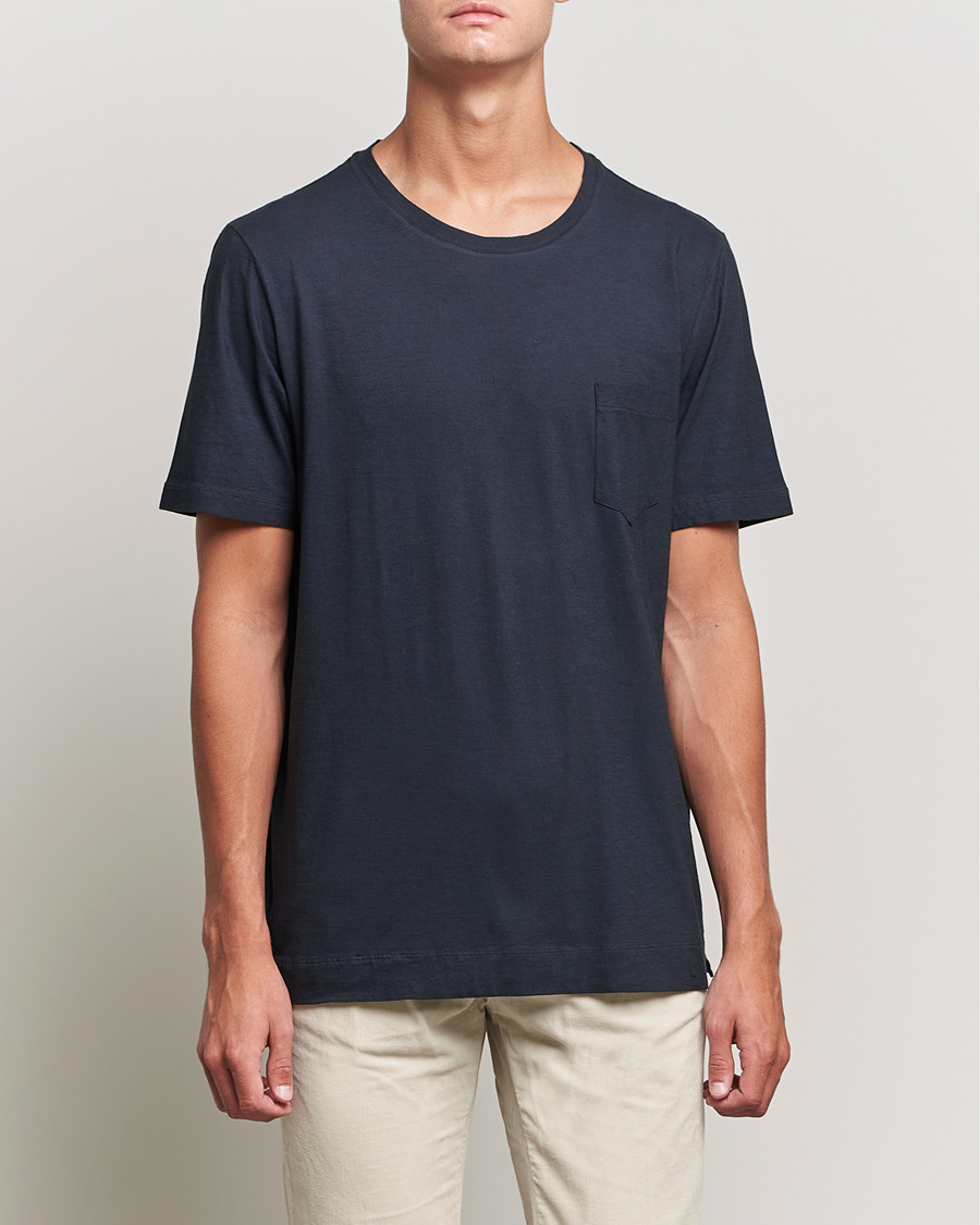 Herre | T-Shirts | Massimo Alba | Panarea Watercolor T-Shirt Washed Black
