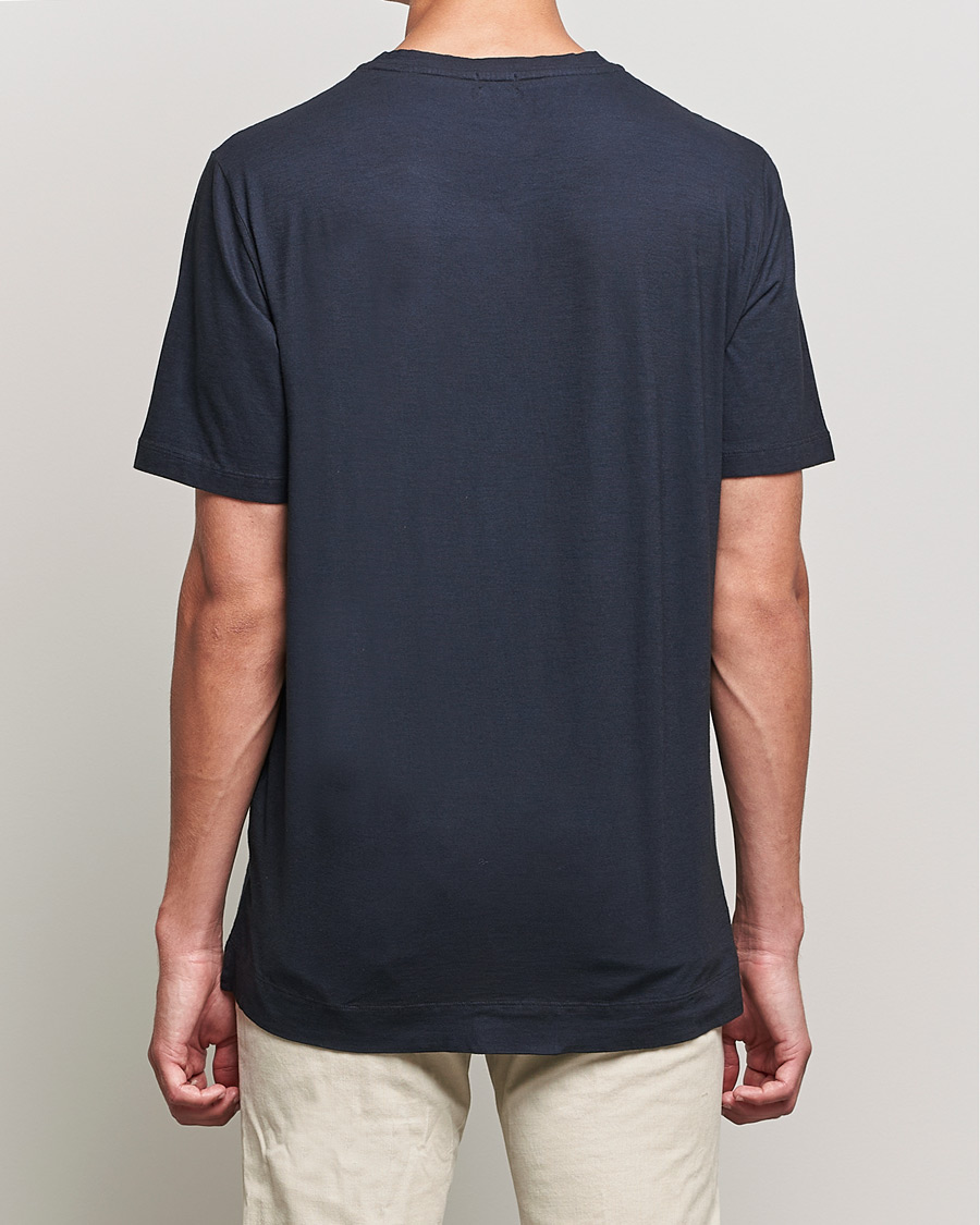 Herre | T-Shirts | Massimo Alba | Panarea Watercolor T-Shirt Washed Black