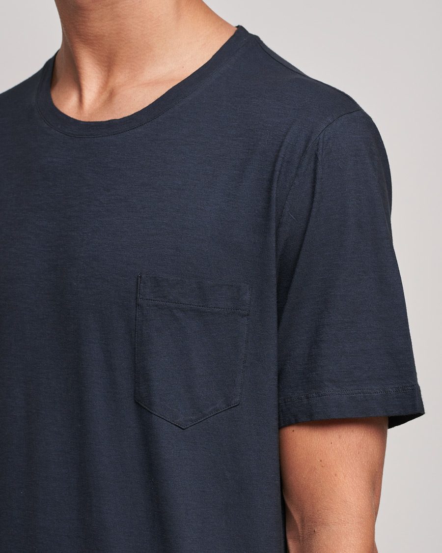 Herre | T-Shirts | Massimo Alba | Panarea Watercolor T-Shirt Washed Black