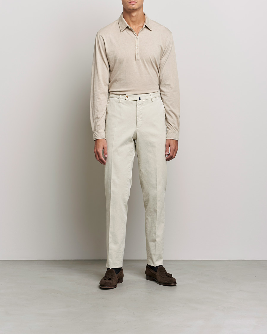 Herre | Trøjer | Massimo Alba | Ischia Cotton/Cashmere Polo Light Beige