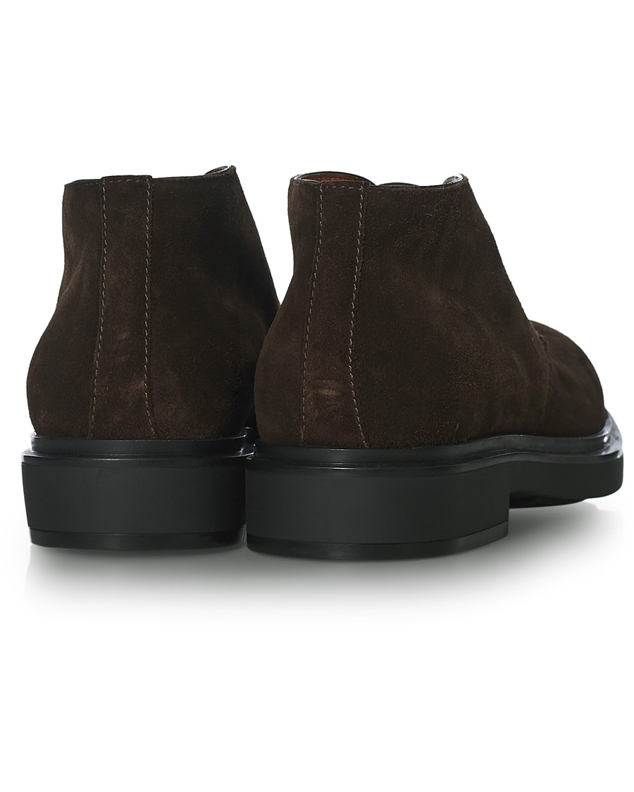Herre | Santoni Wembley Desert Boot Dark Brown Suede | Santoni | Wembley Desert Boot Dark Brown Suede