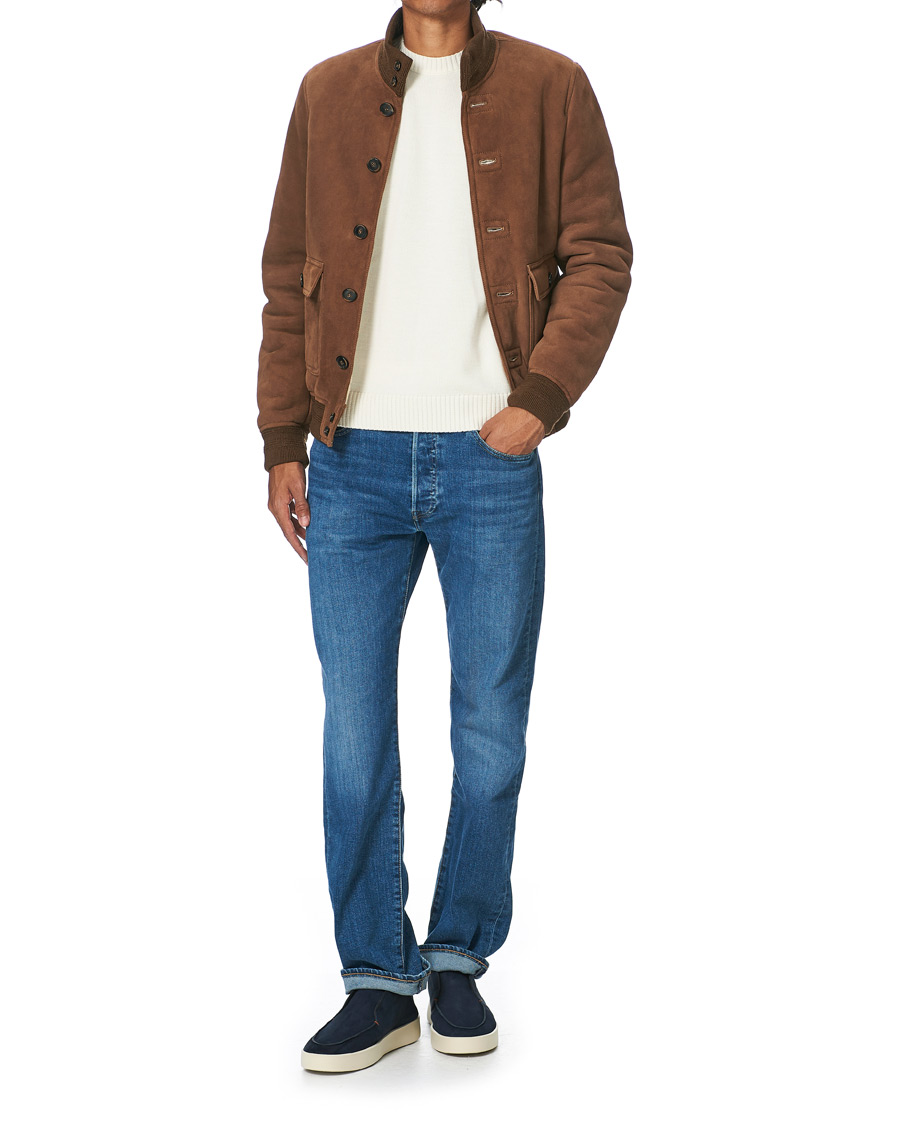 Herre | Santoni Slipper Chukka Boots Navy Suede | Santoni | Slipper Chukka Boots Navy Suede