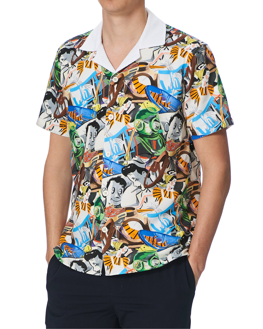 Herre | Polotrøjer | Orlebar Brown | Travis Towelling x David Salle Diving Polo Multi