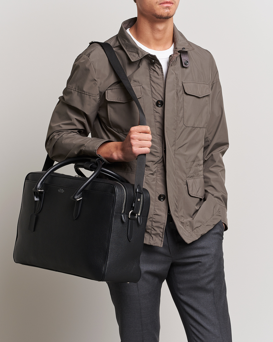 Herre | Tasker | Smythson | Ludlow 48 Hours Travel Bag Black