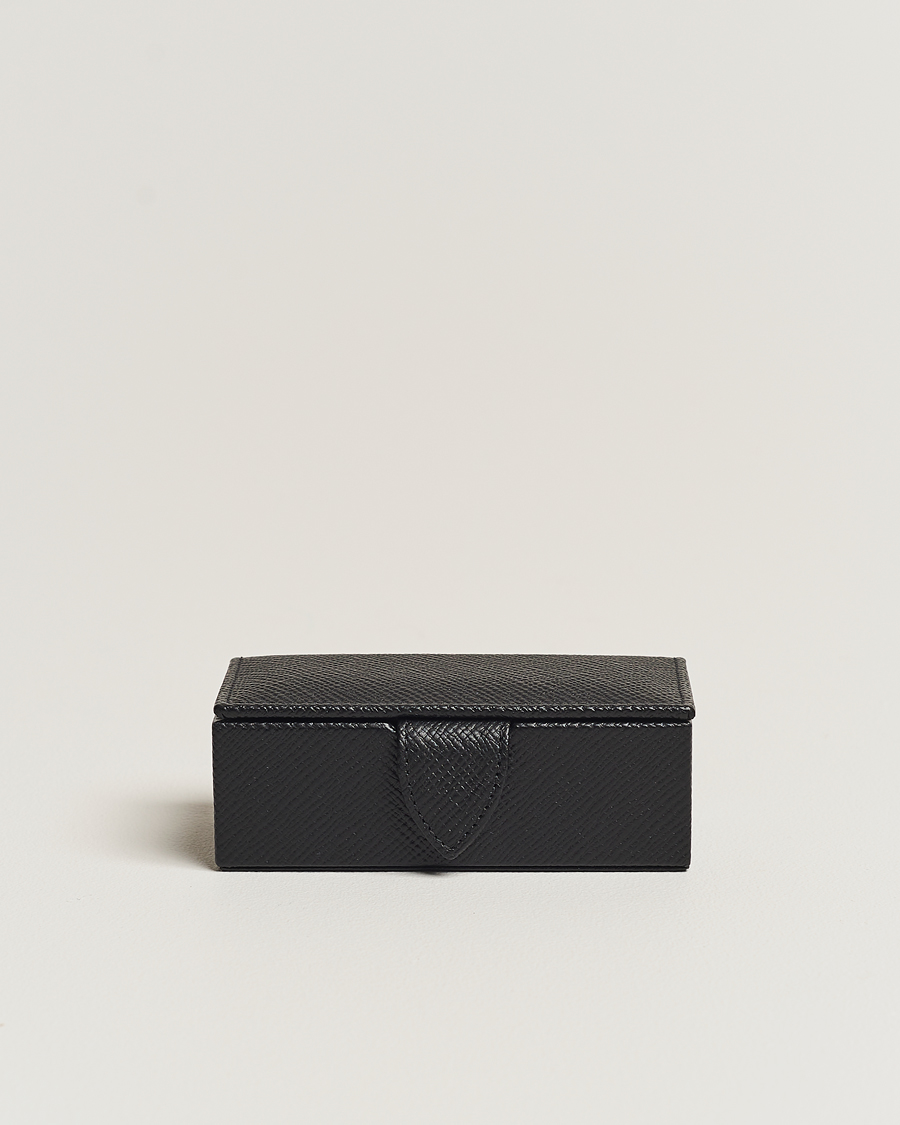 Herre | Til hjemmet | Smythson | Panama Mini Cufflink Box Black