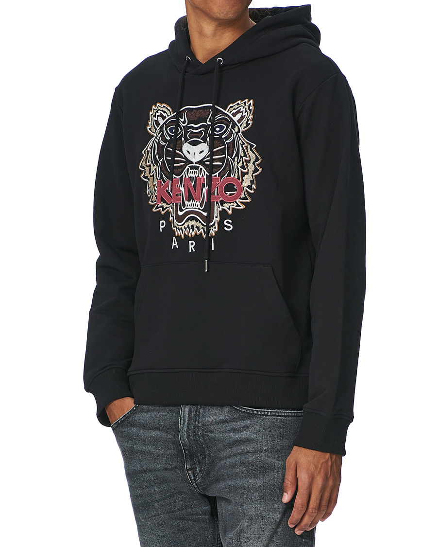 Herre | Trøjer | KENZO | Icon Tiger Hoodie Black