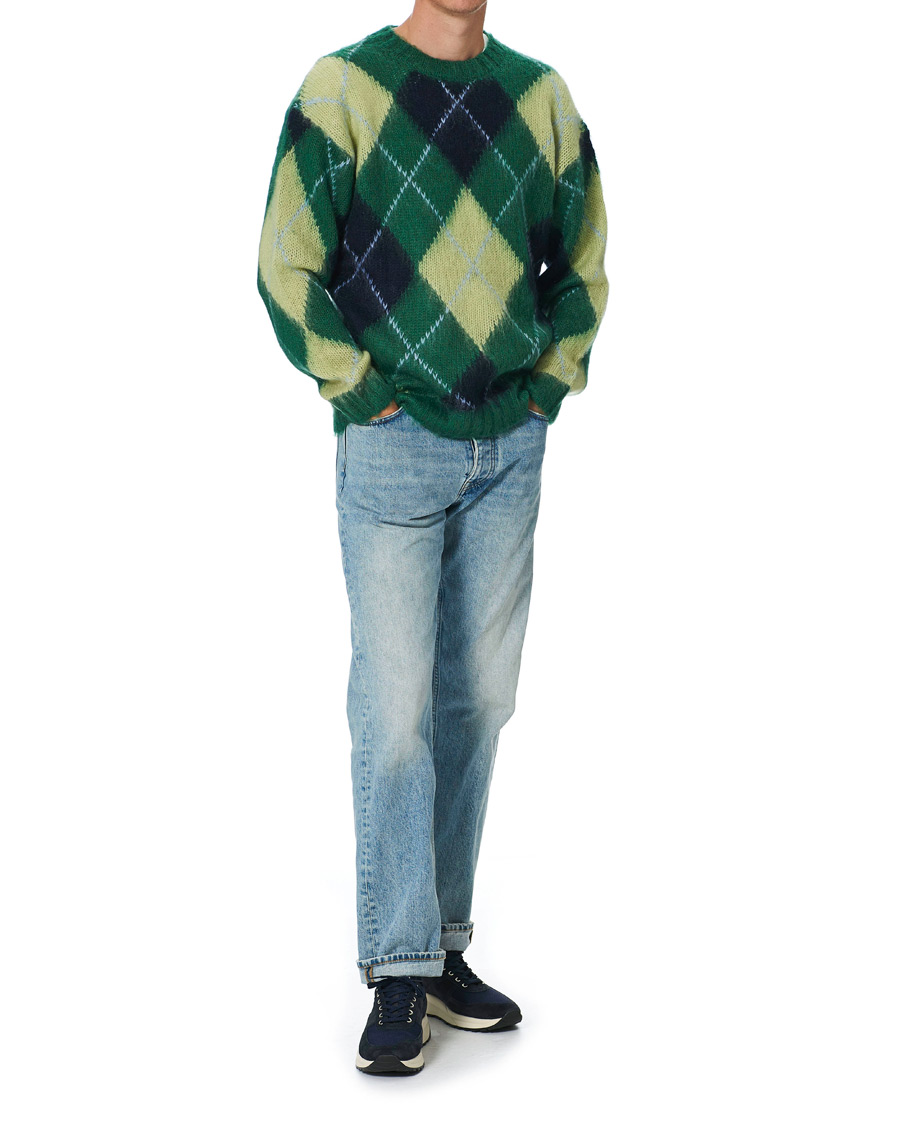 Herre | Trøjer | KENZO | Brushed Argyle Sweater Green