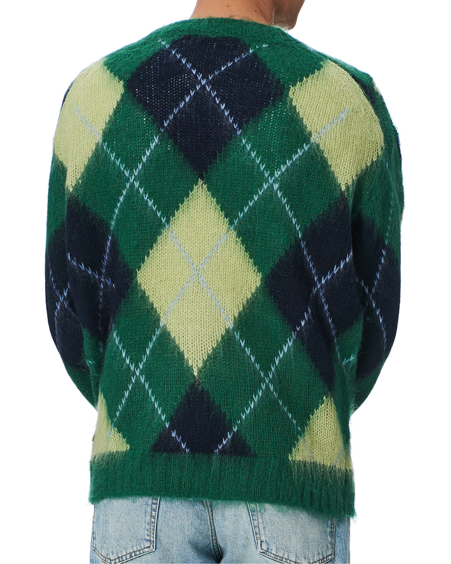 Herre | Trøjer | KENZO | Brushed Argyle Sweater Green