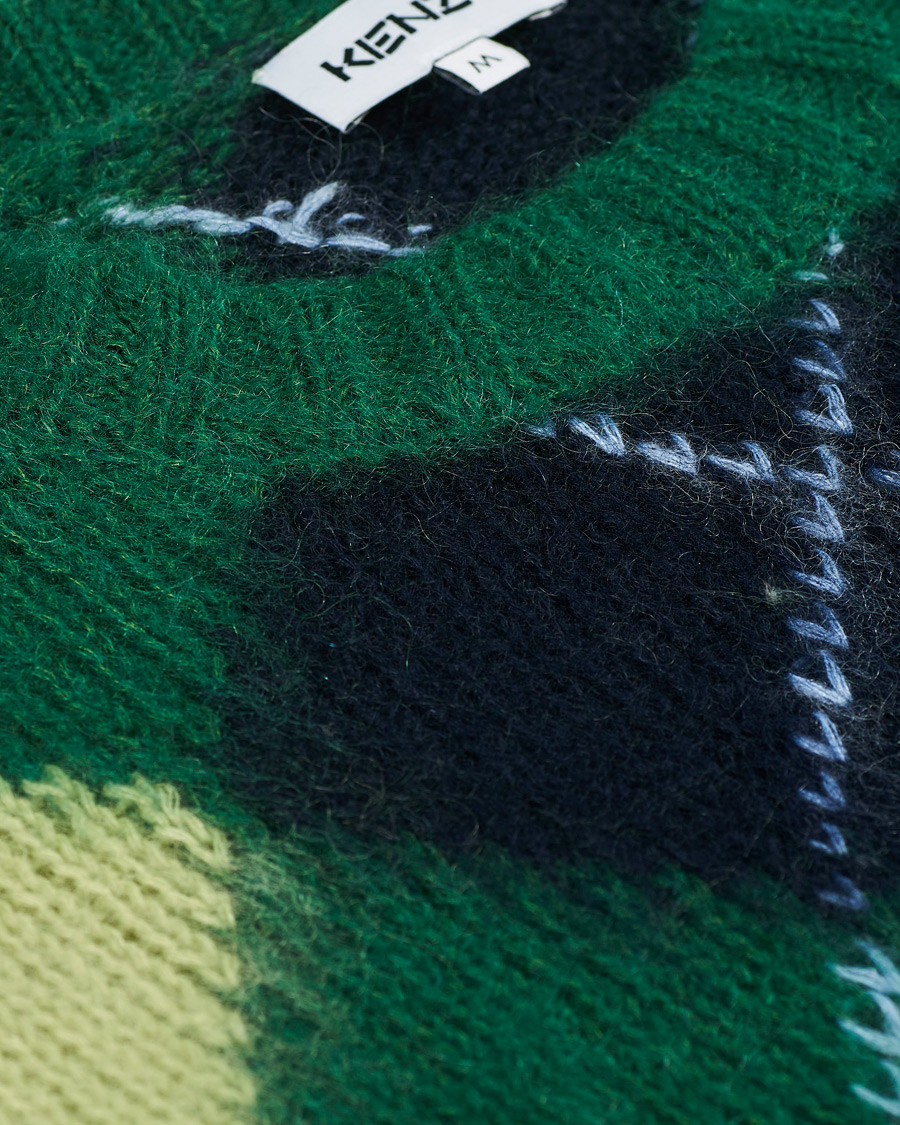 Herre | Trøjer | KENZO | Brushed Argyle Sweater Green