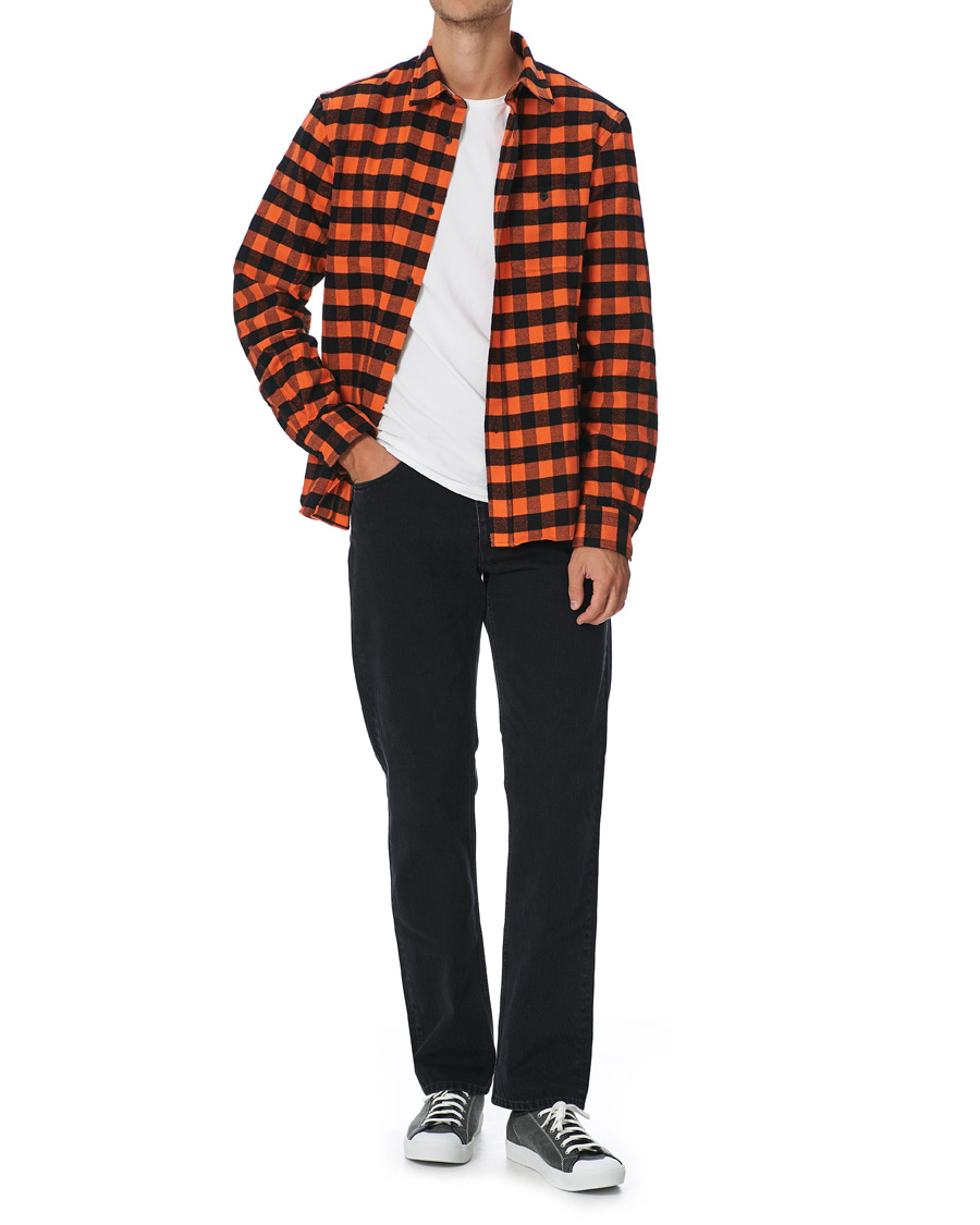 Herre | Skjorter | KENZO | Flannel Shirt Orange Check