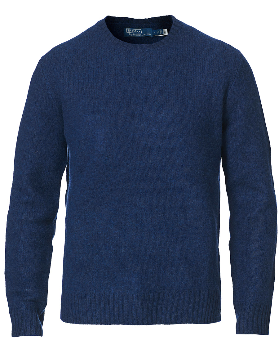 Herre | Trøjer | Polo Ralph Lauren | Wool/Cashmere Knitted Crew Neck Sweater Navy Heather