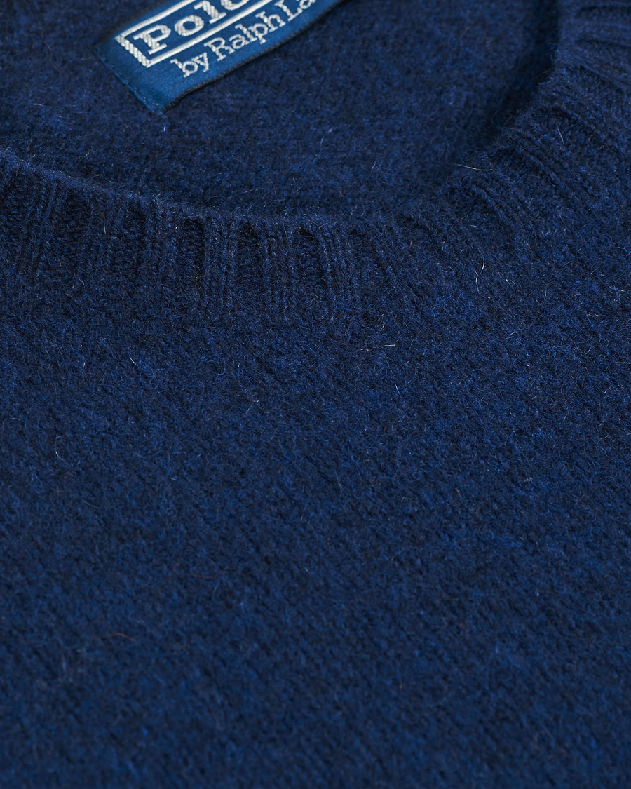 Herre | Trøjer | Polo Ralph Lauren | Wool/Cashmere Knitted Crew Neck Sweater Navy Heather