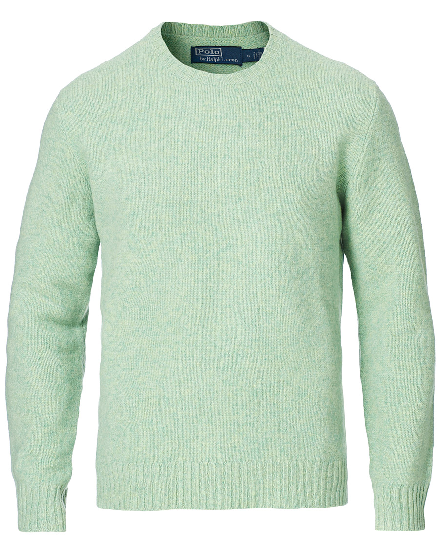 Herre | Trøjer | Polo Ralph Lauren | Wool/Cashmere Knitted Crew Neck Sweater Seafoam Green