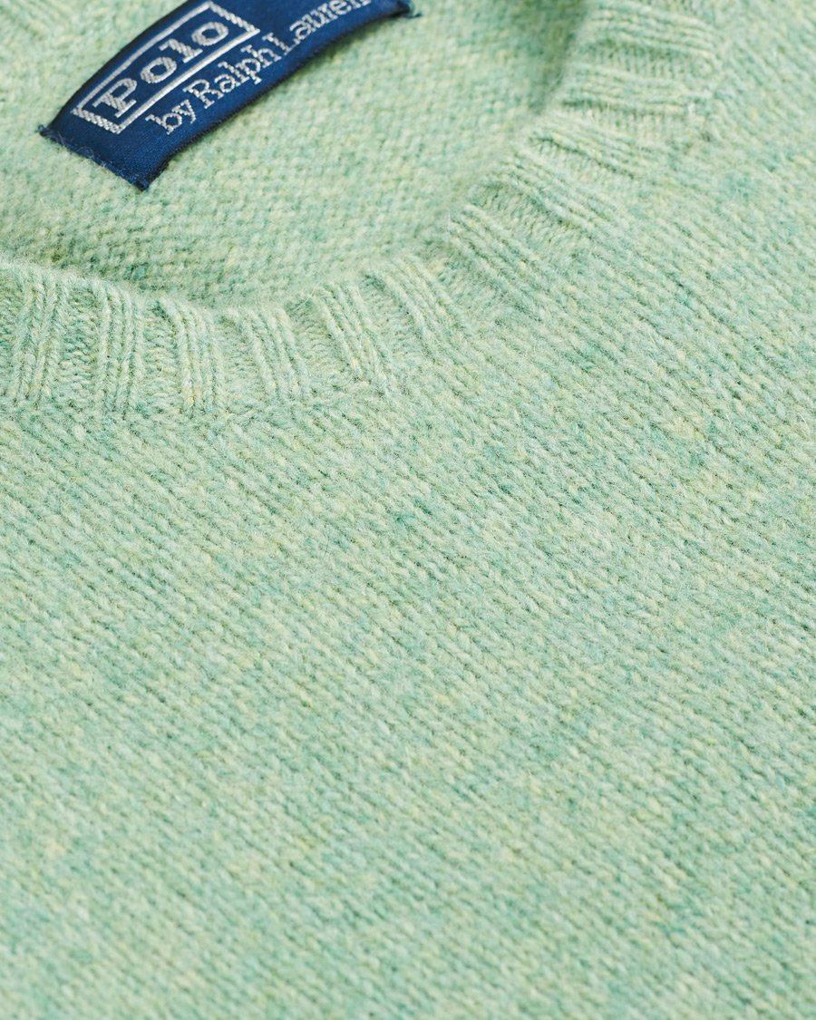 Herre | Trøjer | Polo Ralph Lauren | Wool/Cashmere Knitted Crew Neck Sweater Seafoam Green