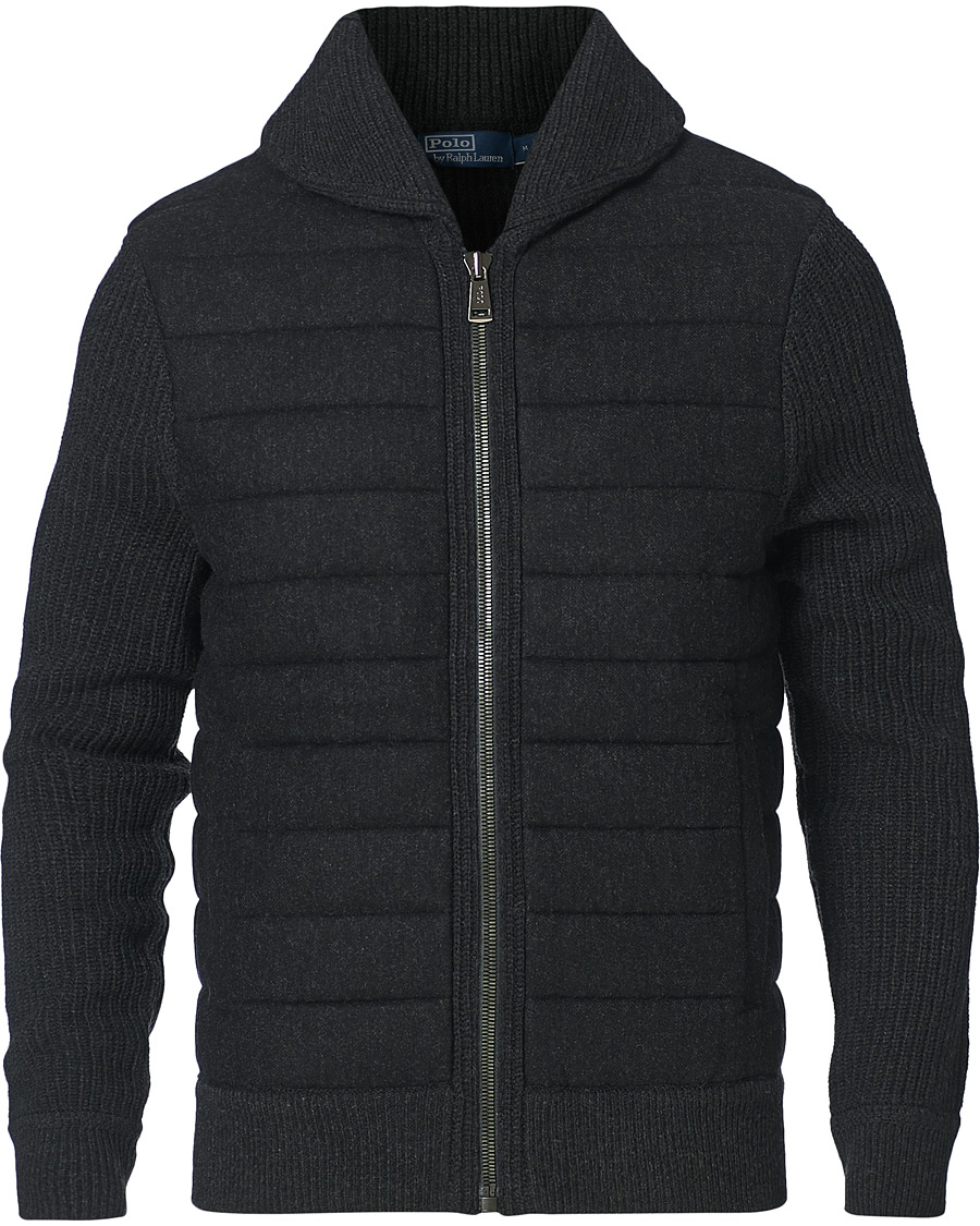 Herre | Trøjer | Polo Ralph Lauren | Knitted Shawl Collar Cardigan Black