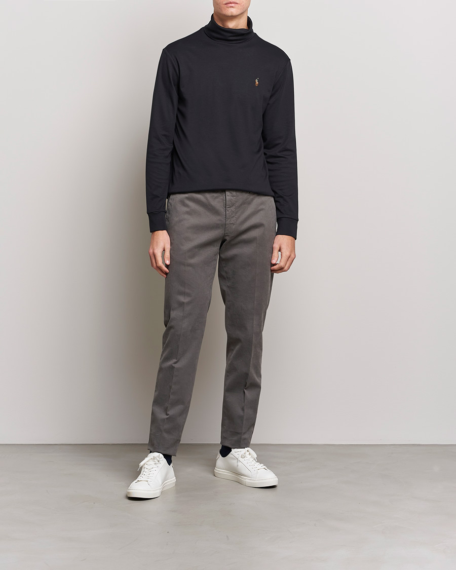 Herre | Trøjer | Polo Ralph Lauren | Luxury Pima Cotton Rollneck Black