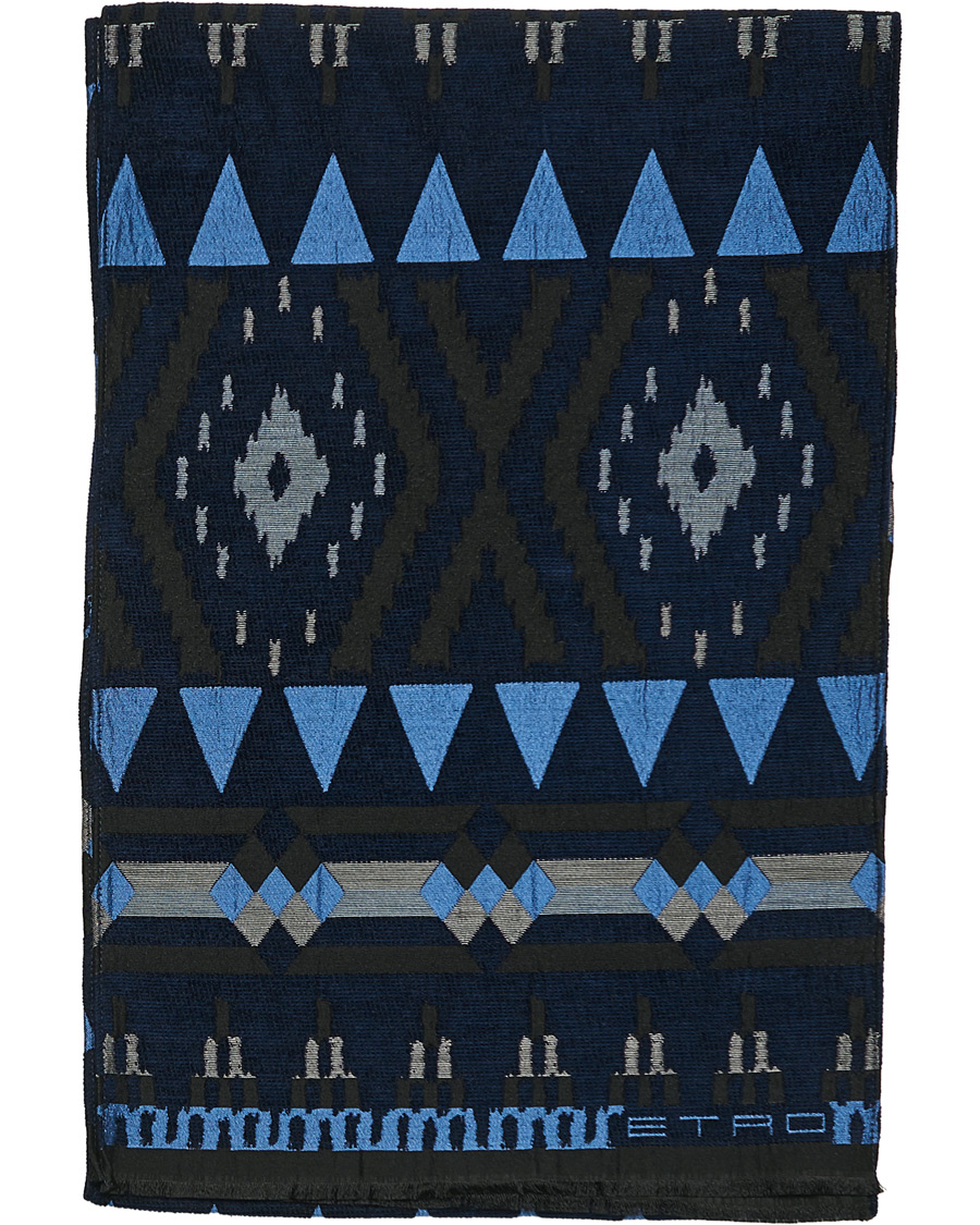 Herre | Etro Wool Blend Ciniglia Scarf Navy | Etro | Wool Blend Ciniglia Scarf Navy