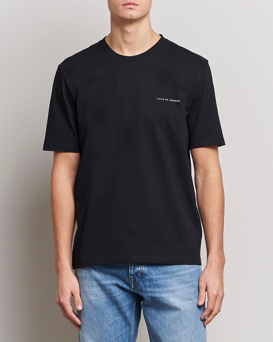 Herre | Kortærmede t-shirts | Tiger of Sweden | Pro Cotton Logo Tee Black