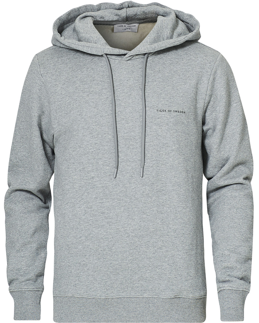 Herre | Trøjer | Tiger of Sweden | Dominick Cotton Hoodie Mid Grey Mel