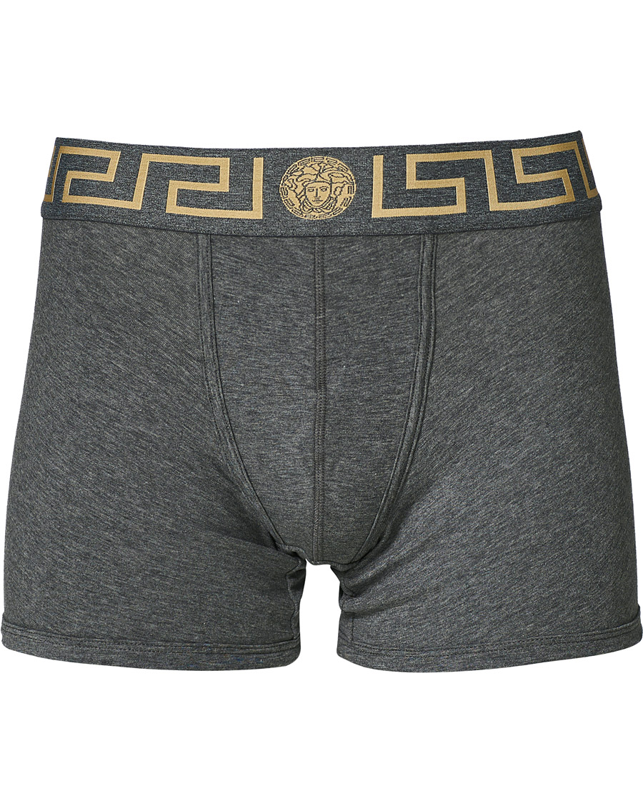 Herre | Undertøj | Versace | Greca Boxer Briefs Grey Melange