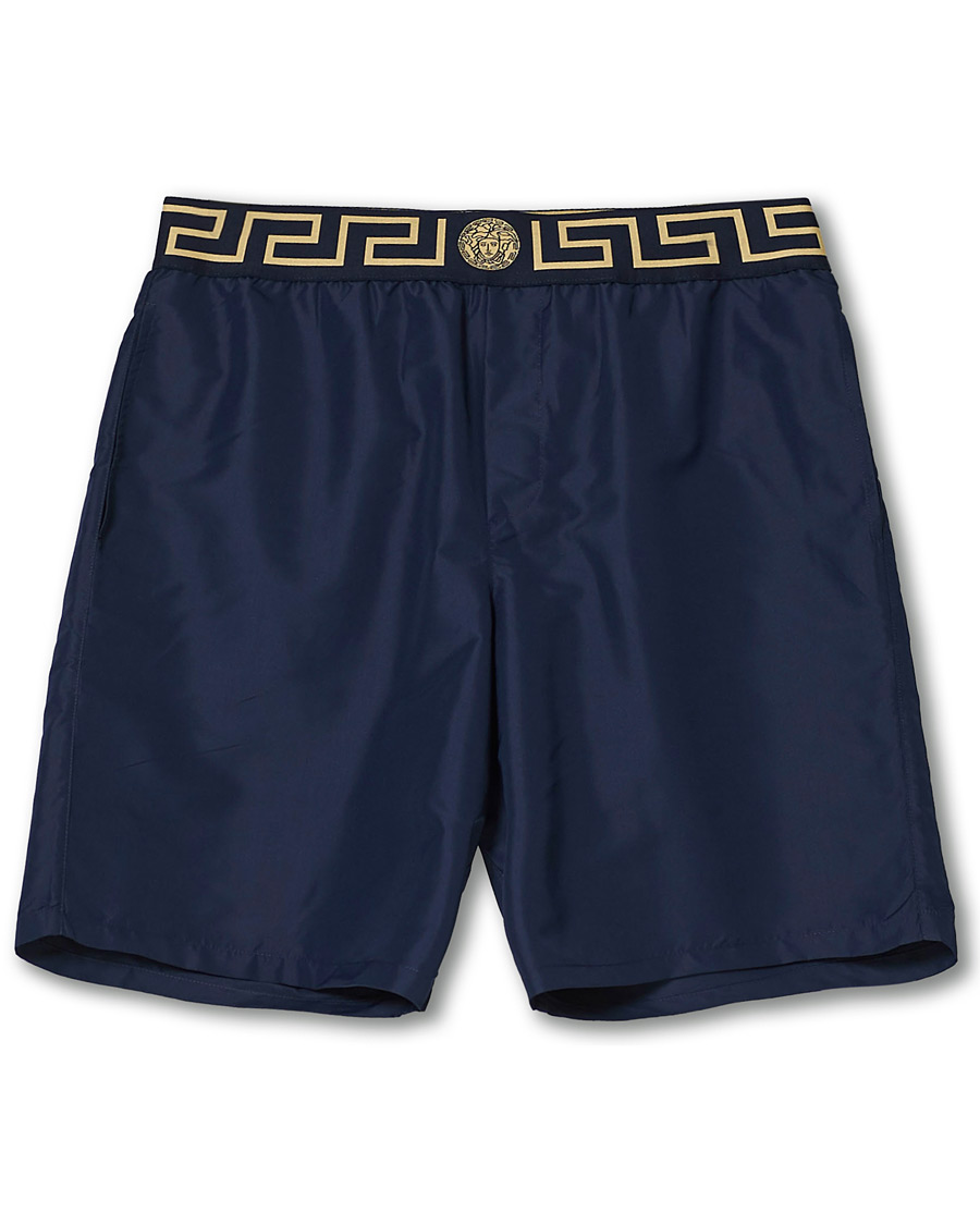 Herre | Badebukser | Versace | Greca Border Swim Trunks Navy